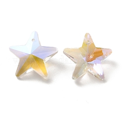 Гальванизировать прозрачные стеклянные подвески&nbsp;GLAA-A008-02D