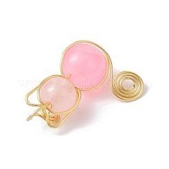 Подвески из стеклянных бусин с имитацией нефрита PALLOY-JF02480-05