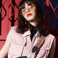 2 шт. 2-цветная плоская полиэстеровая полосатая лента в этническом стиле SRIB-DC0001-01