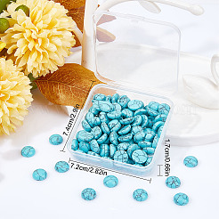 Окрашенные синтетические бирюзовые кабошоны TURQ-SC0001-05C