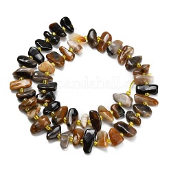 Нити из натуральных черных африканских опаловых бусин&nbsp;G-Z124-B01-01