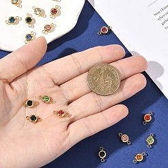 20 шт. 10-х цветные звенья/соединители из нержавеющей стали 304 со стразами&nbsp;STAS-YW0010-11