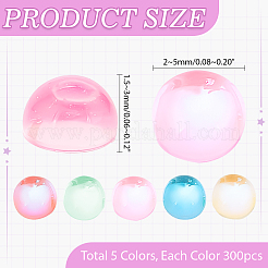 5 пакетик 5-х цветного стекла кабошон&nbsp;MRMJ-PH0002-83