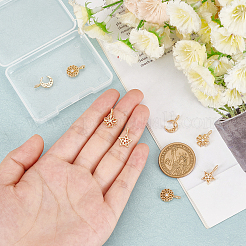 8шт 4 стиля латунные микро проложить прозрачные кубические циркониевые подвески ZIRC-AR0001-16