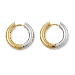 Двухцветные серьги-кольца из нержавеющей стали 201&nbsp;EJEW-Q002-01G-06