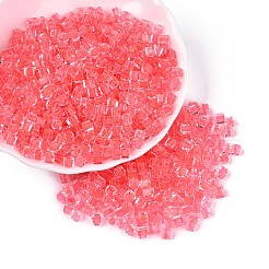 Прозрачные внутри цветные стеклянные бусины SEED-T007-11E