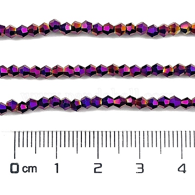 Прозрачные стеклянные бусины гальваническим пряди EGLA-A039-T2mm-UA04-1