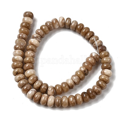 Окрашенные природные белый нефрит бисер пряди G-G107-A32-01-1