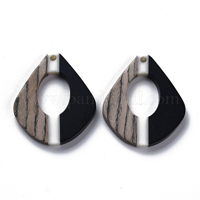 Подвески из непрозрачной смолы и ореха&nbsp;RESI-T035-33-1