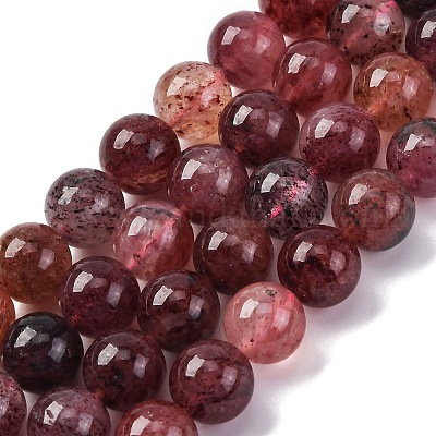 Природного кварца клубники нитей бисера&nbsp;G-J373-16-10mm-01-1