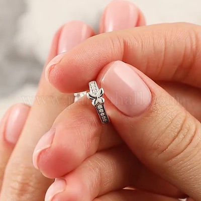 925 серьги-кольца из стерлингового серебра с бабочками HS1803-1-1