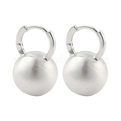 Круглые латунные серьги-кольца для женщин EJEW-U055-06S-1