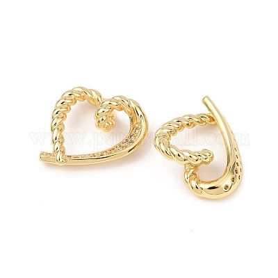 Латунь микро проложить кубического циркония соединительные кольца KK-G543-18G-02-1