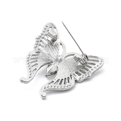 Броши в виде бабочки из сплава кристаллов и страз JEWB-C037-09P-1