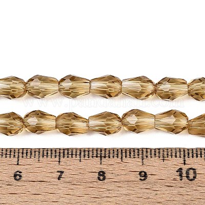 Прозрачные стеклянные бусины GLAA-R024-6x8mm-14-1