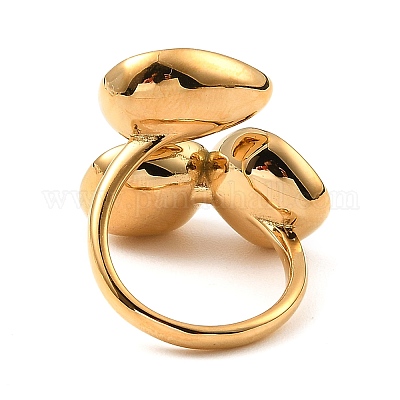 Открытые манжеты в форме капли и квадратного стекла RJEW-G289-01G-07-1