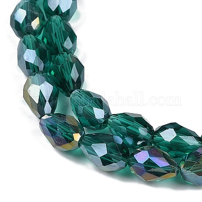 Прозрачные стеклянные бусины гальваническим пряди EGLA-N013-T4mm-B24-1