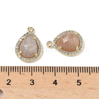 Подвески в форме капли из натурального смешанного камня G-U028-02G-1