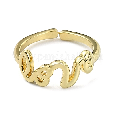 Латунные открытые кольца манжеты RJEW-B051-34G-1