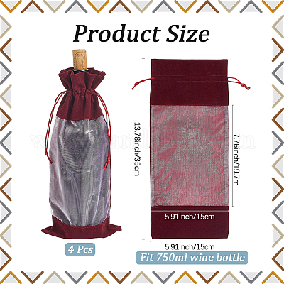 Бархатные мешочки для упаковки бутылок вина ABAG-WH20013-11A-1