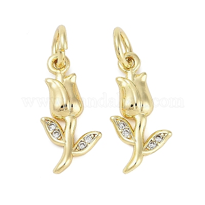 Стойки обшивки латунь микро проложить Циркон подвеску KK-H509-25G-02-1