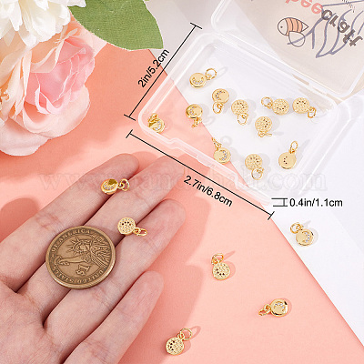 20 шт. латунный подвеска с микропаве из прозрачного кубического циркония ZIRC-BBC0001-67-1