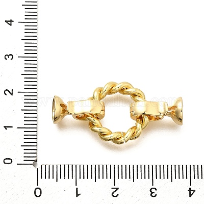 Плоская круглая стойка с покрытием из латуни с откидными застежками KK-S508-19G-1