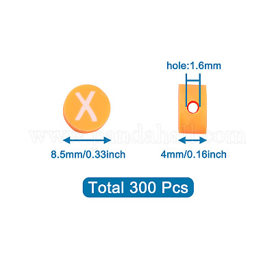 300шт бусины из полимерной глины ручной работы CLAY-CD0001-04-1