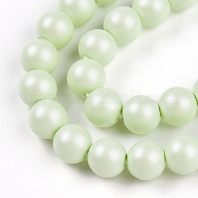 Выпечка из окрашенного перламутрового стекла жемчужные бусинки HY-N002-4mm-B02-1