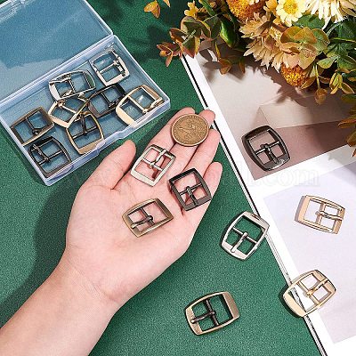 16 шт. 8-х цветные прямоугольные регулируемые пряжки-слайдеры из сплава и железа FIND-WR0003-62B-1