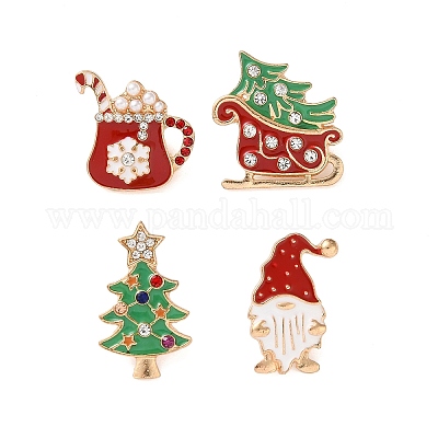 Наборы рождественских эмалевых значков JEWB-A037-01KCG-1