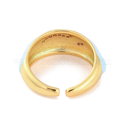 Открытые манжеты из латуни с микропаве номер 3 и прозрачным фианитом RJEW-U009-02B-G-1