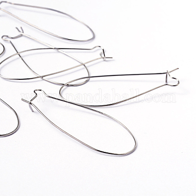 Серьги-кольца из латуни платинового цвета X-EC221-4NF-1