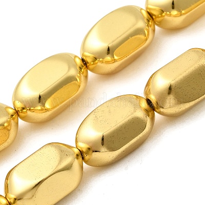 Стеклянные бусины с гальваническим покрытием  EGLA-F166-17G-1