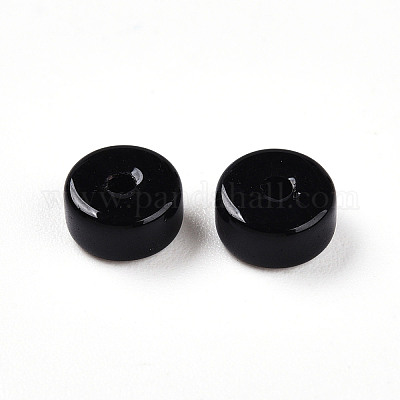 Непрозрачные однотонные стеклянные бусины X1-GLAA-N007-6x3mm-A01-1