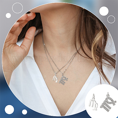 2 шт. 2 стиля 925 подвески из стерлингового серебра STER-PH0002-71B-1