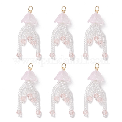 Подвески из стеклянных бусин в виде медуз PALLOY-MZ00707-01-1