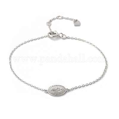 S925 браслеты из стерлингового серебра и подвески для женщин BJEW-K276-01P-1