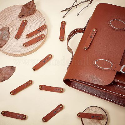 30 комплект из 2-х этикеток из искусственной кожи DIY-FG0003-24-1