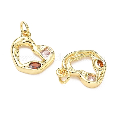 Латунные микро проложить кубического циркония подвески&nbsp;KK-P348-02A-G01-1