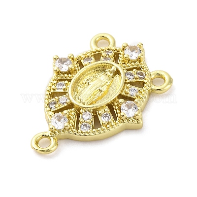 Латунный прозрачный кубический цирконий люстра Дева Мария компоненты соединения KK-D325-07G-03-1