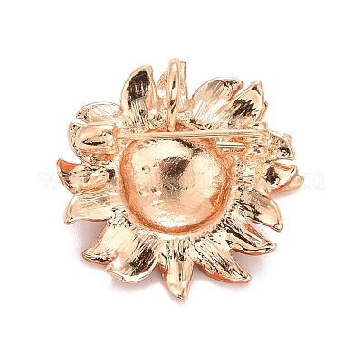 Подсолнух и значок пчелы кристалл горный хрусталь JEWB-E013-01RG-1