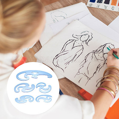 5шт 5 стиля акриловый шаблон для рисования измерительная линейка набор TOOL-WH0242-001-1