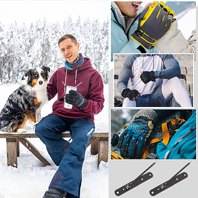 2 шт. многофункциональный ремешок для перчаток из искусственной кожи FIND-MA0001-06A-1