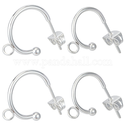 20 шт. 2 размера серьги-гвоздики из нержавеющей стали 304 с фурнитурой STAS-BBC0004-71-1