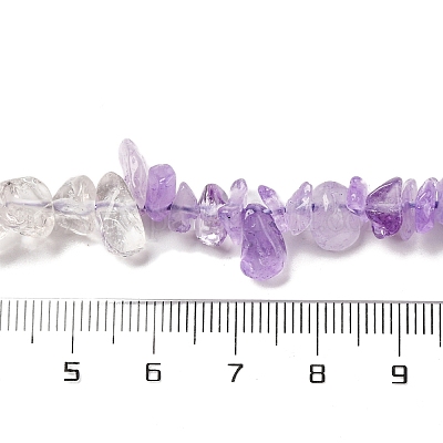 Нити бусин из натурального кварцевого кристалла и аметиста G-L610-A02-B01-1