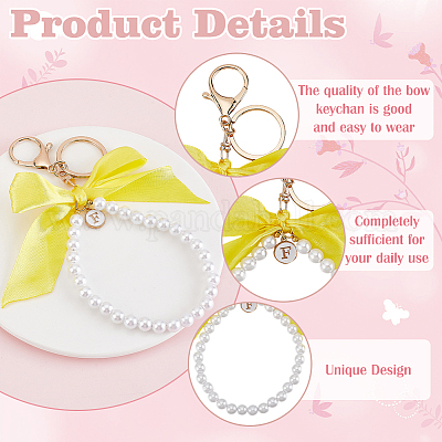 26 шт. подвеска-бантик из акрила и полиэстера и эмалевого сплава HJEW-PH01949-1