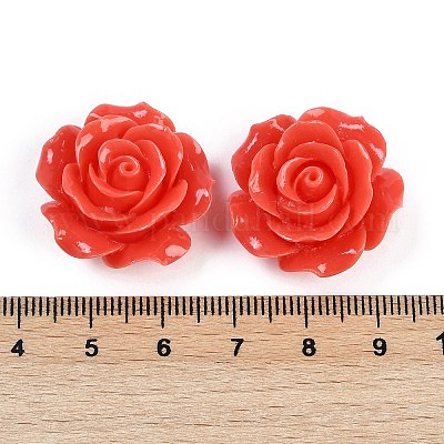 Резные бусины из синтетического коралла&nbsp;CORA-M001-02D-1