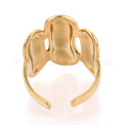 Регулируемые манжеты из нержавеющей стали 304 с ионным покрытием (IP) для женщин RJEW-N052-10G-1