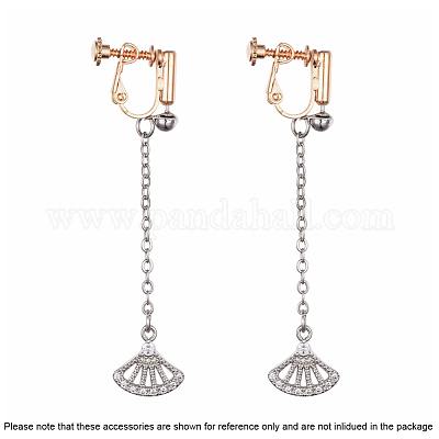 Латунный винт клипсы серьги выводы KK-N229-01B-1